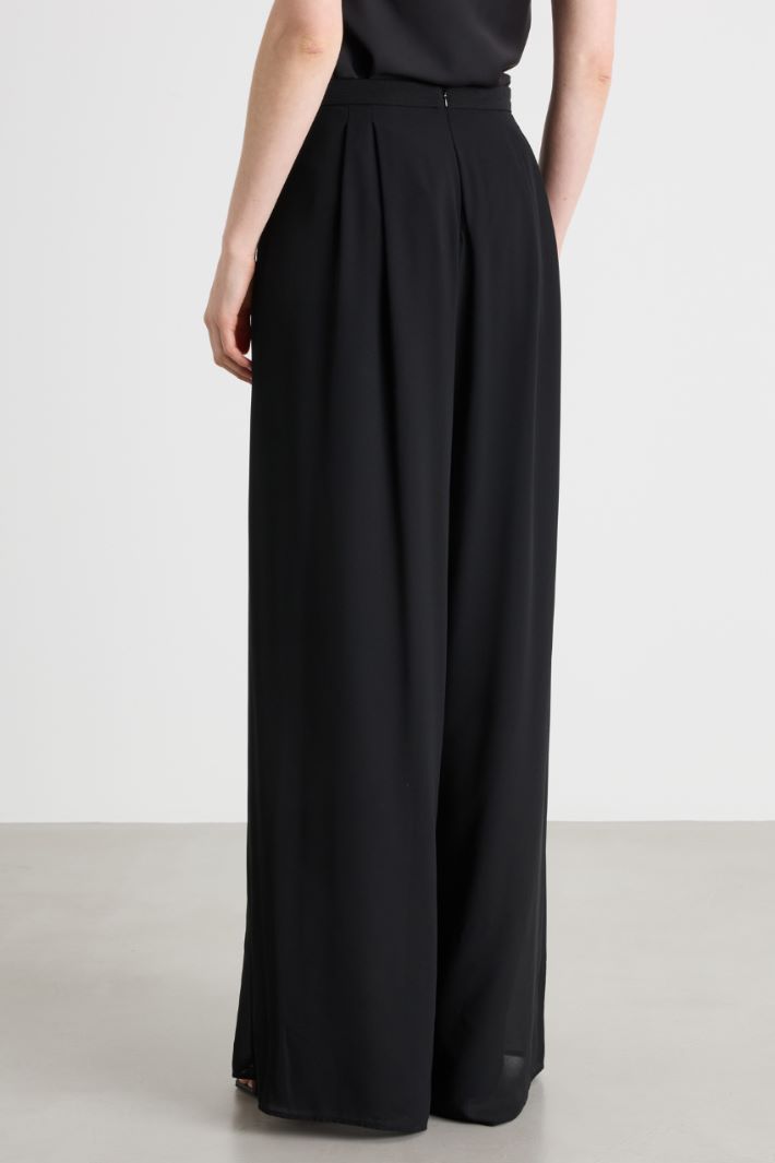 Pantalone ampio in georgette Intrend - 4