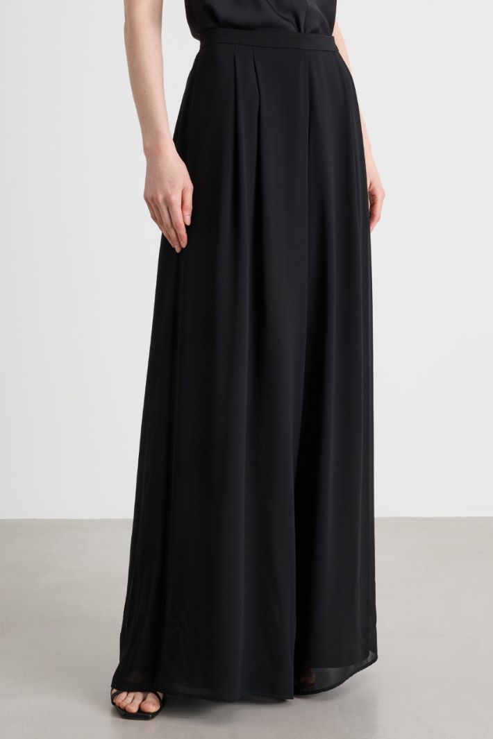 Pantalone ampio in georgette Intrend - 2