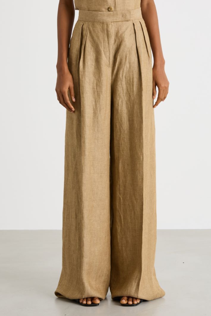 Linen palazzo trousers Intrend - 2