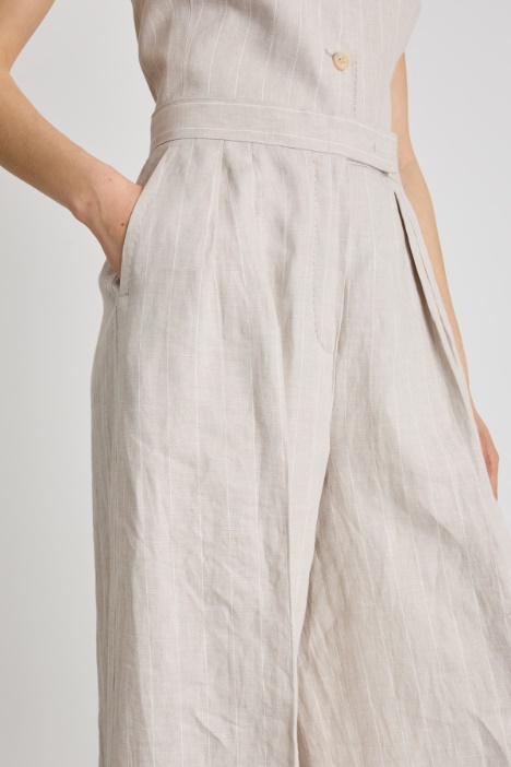 Pantalone palazzo in lino