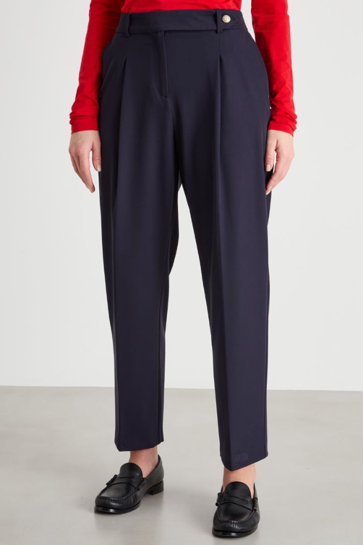 Carrot-Fit Twill Trousers Intrend - 2