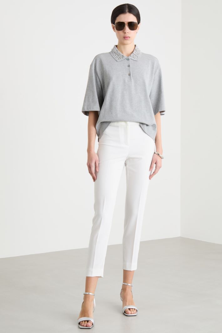 Pantalone aderente in cady Intrend