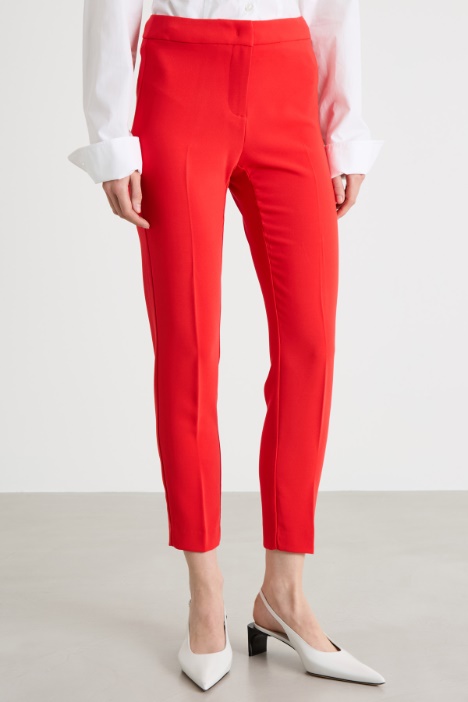 Pantalone aderente in cady