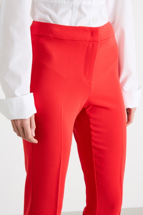 Pantalone aderente in cady