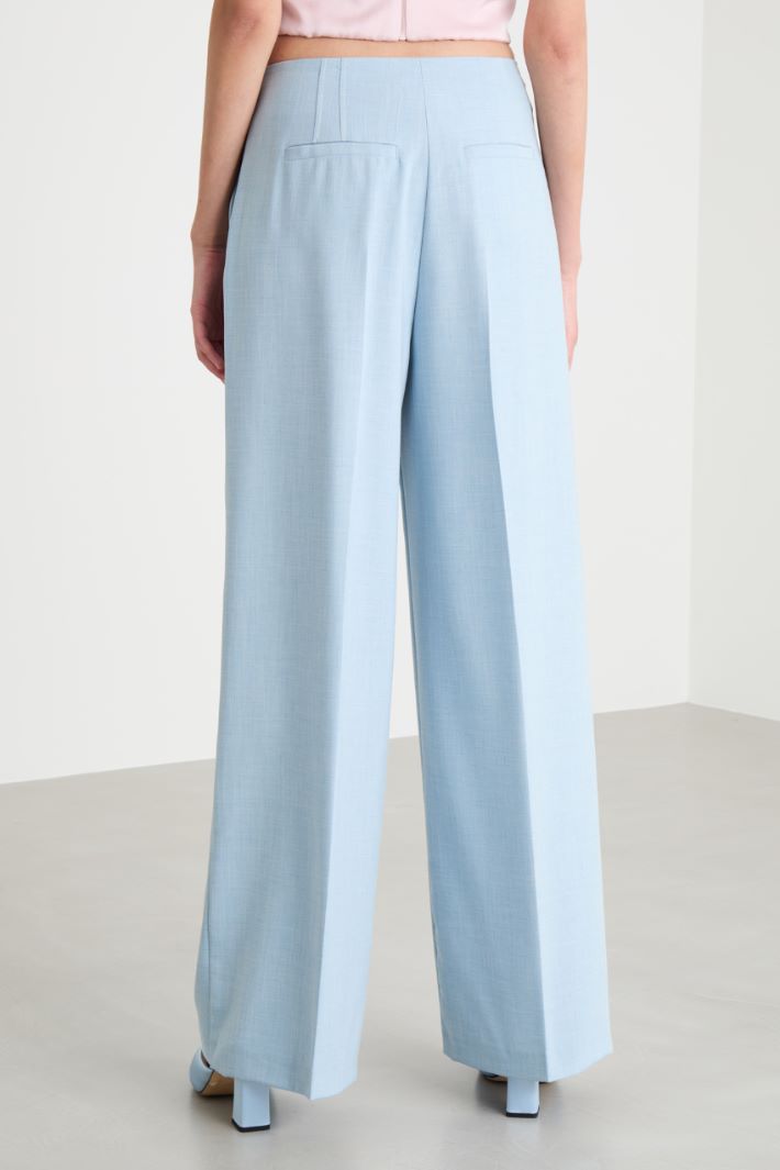 Canvas palazzo trousers Intrend - 4