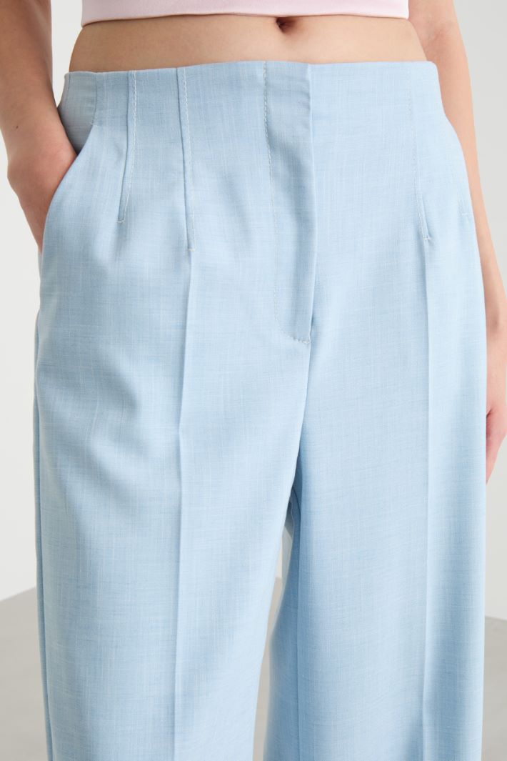 Canvas palazzo trousers Intrend - 3