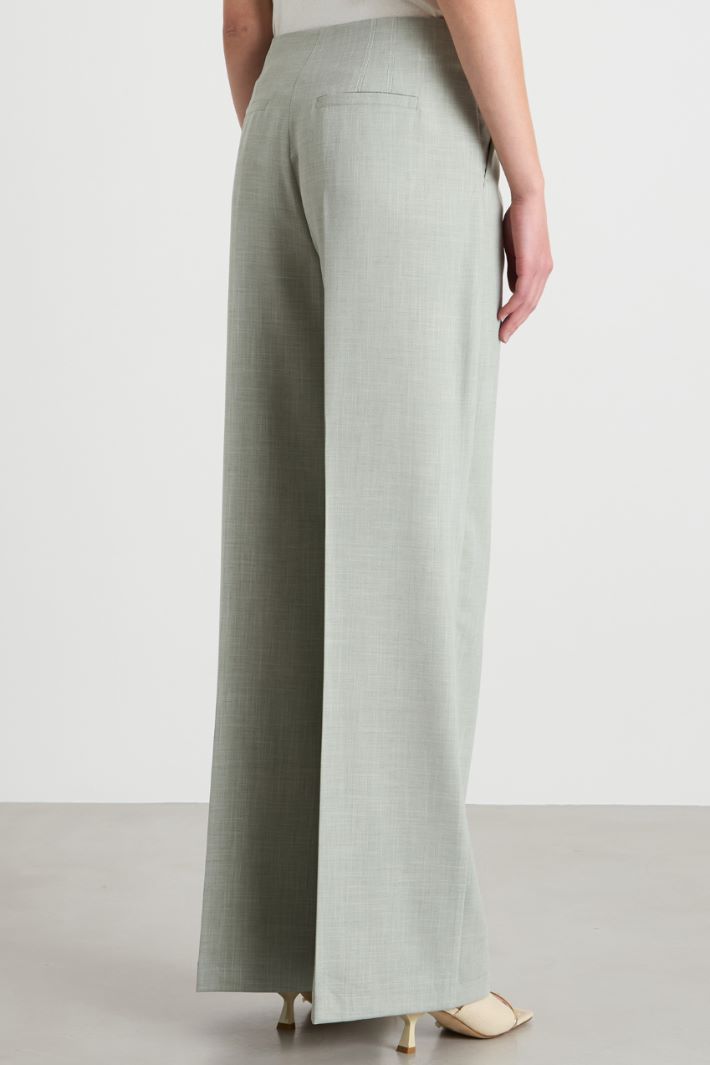 Canvas palazzo trousers Intrend - 4