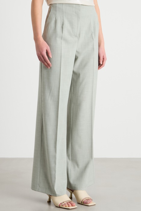 Pantaloni palazzo in tela