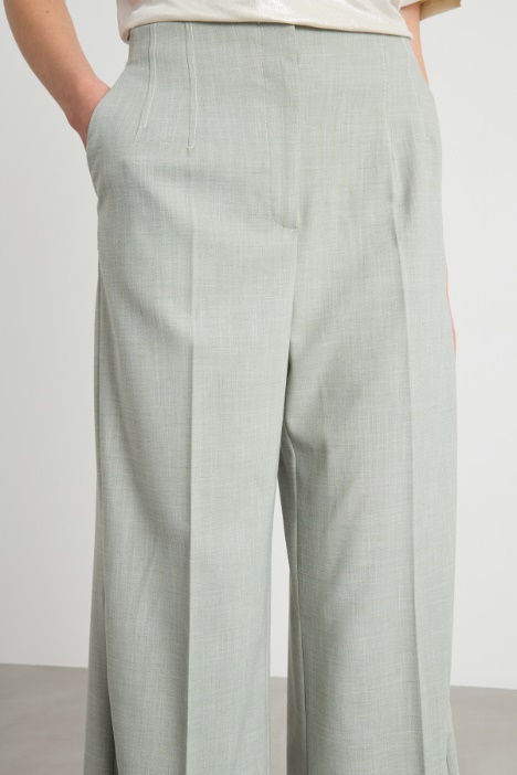 Pantaloni palazzo in tela