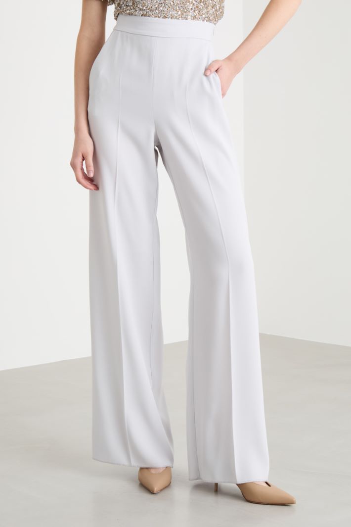 Palazzo trousers in matte satin Intrend - 2