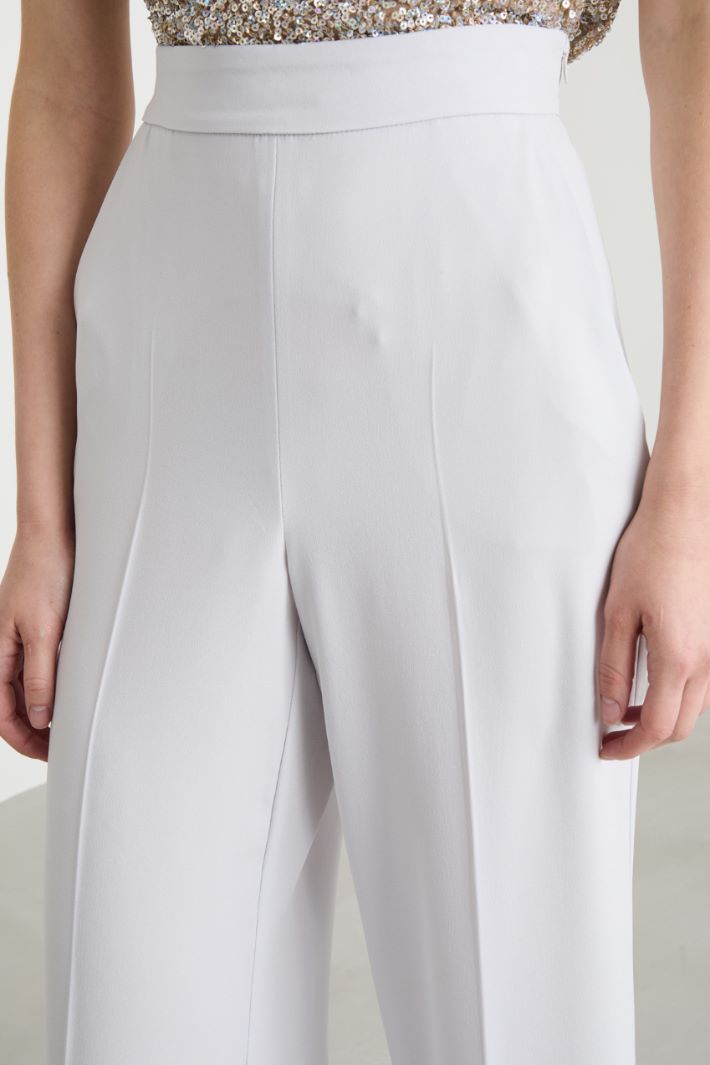 Palazzo trousers in matte satin Intrend - 3