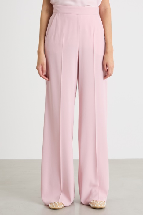 Pantalone ampio in raso opaco