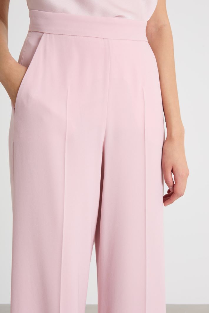 Palazzo trousers in matte satin Intrend - 3