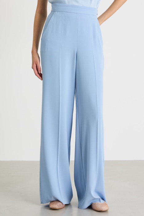 Pantalone ampio in raso opaco