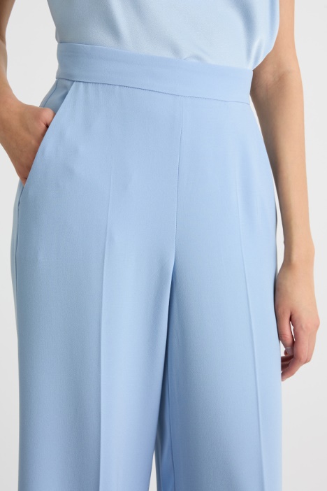 Pantalone ampio in raso opaco
