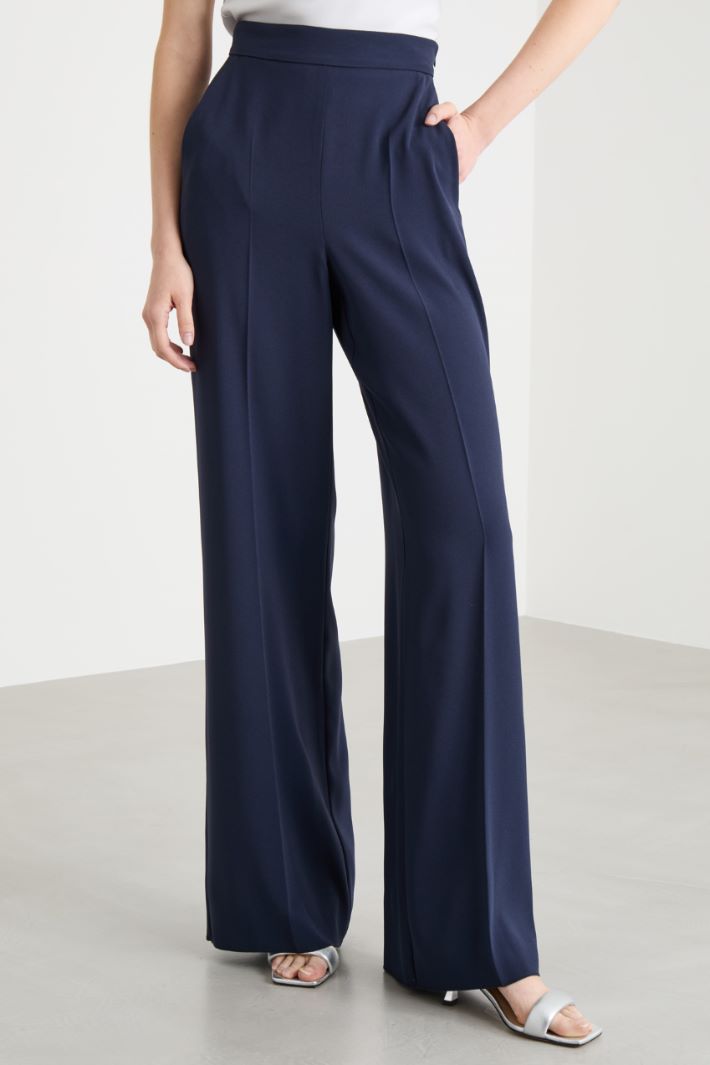 Palazzo trousers in matte satin Intrend - 2