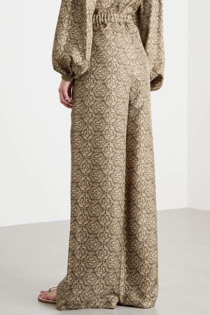Pantalone in twill stampato Intrend - 4