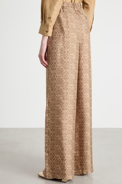 Pantalone in twill stampato