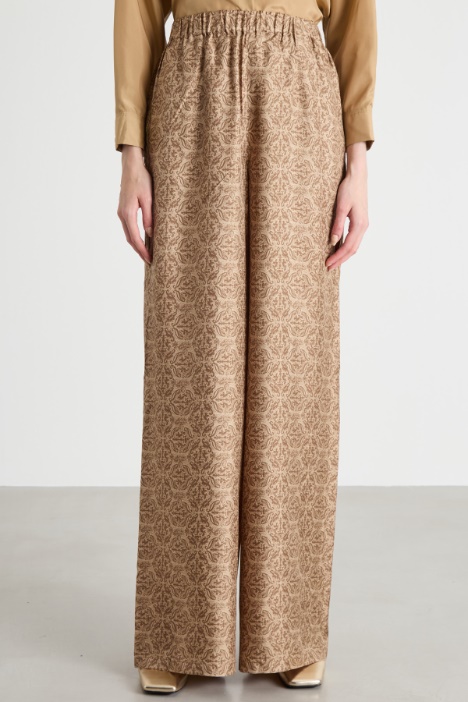 Pantalone in twill stampato