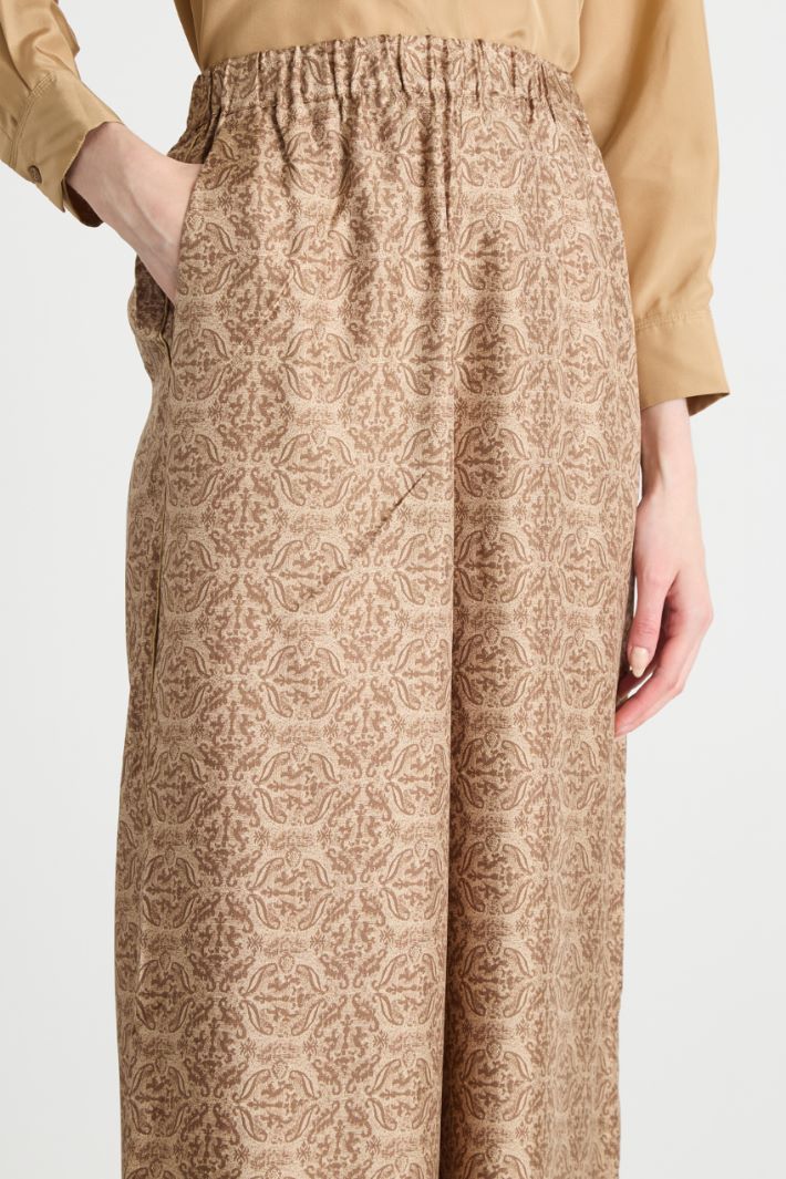 Printed twill trousers Intrend - 3