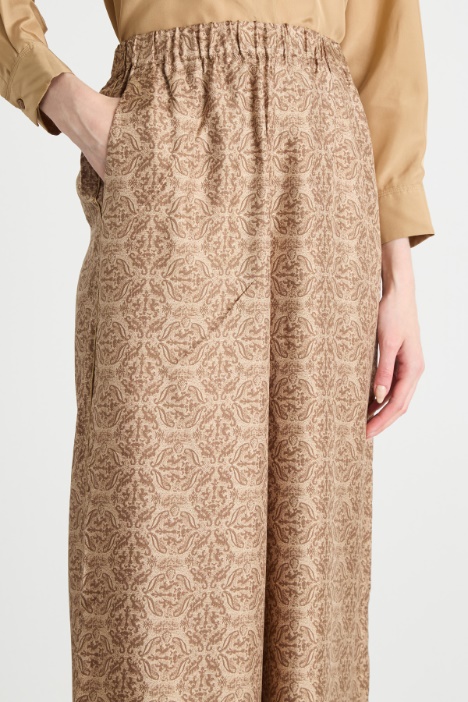 Pantalone in twill stampato