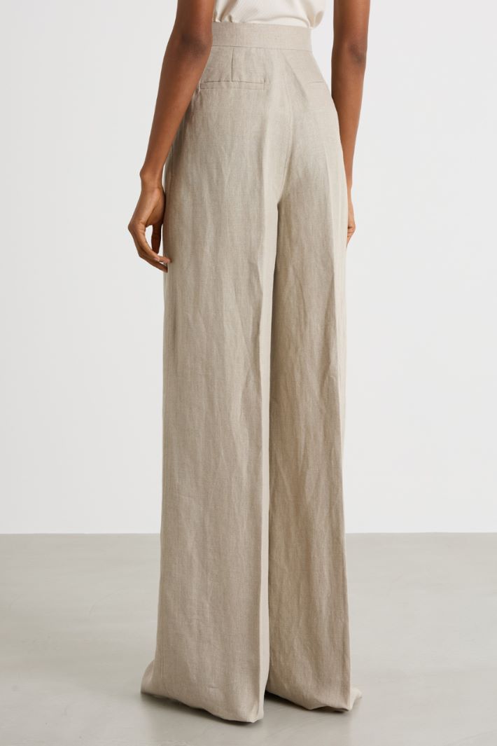 Linen palazzo trousers Intrend - 4