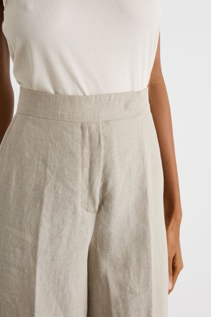 Linen palazzo trousers Intrend - 3
