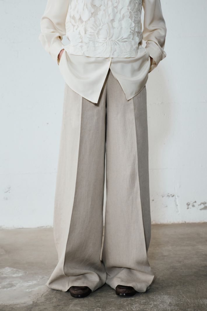 Linen palazzo trousers Intrend - 6
