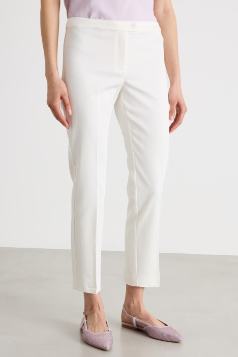 Pantalone a sigaretta in faille