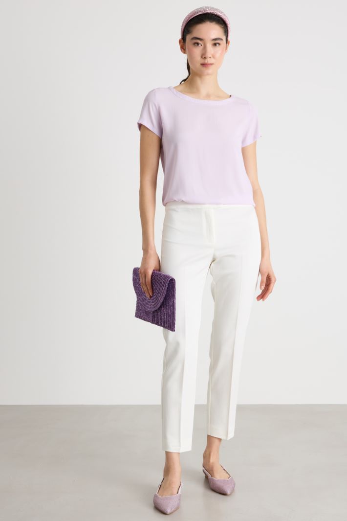 Faille Cigarette Trousers Intrend