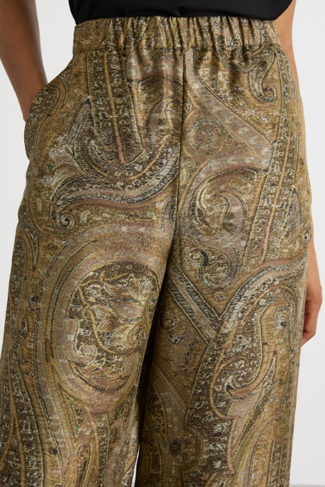 Pantalone palazzo con stampa sfumata