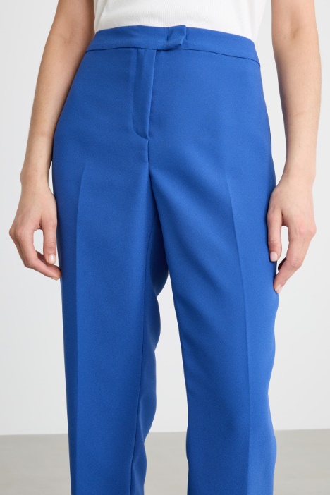 Pantalone a sigaretta in raso opaco