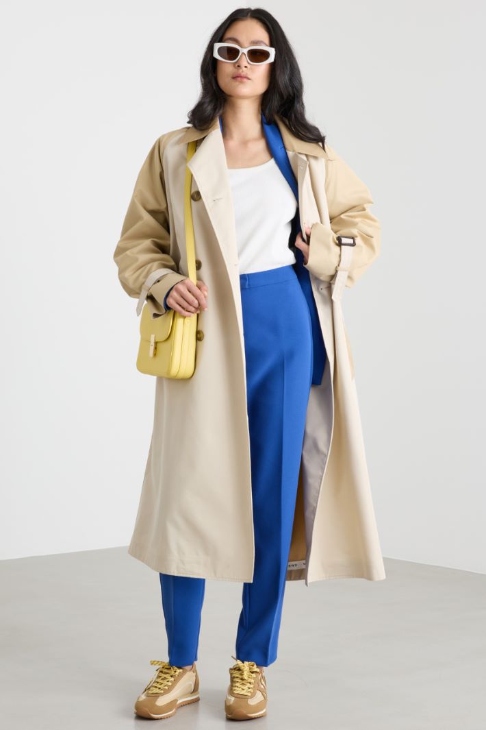 Pantalone a sigaretta in raso opaco Intrend