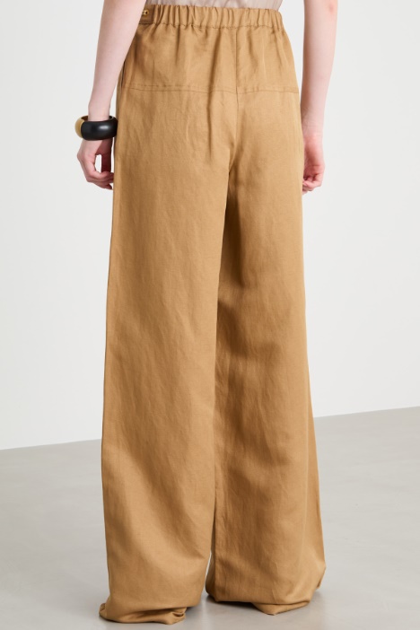 Pantalone palazzo in twill