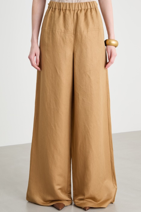 Pantalone palazzo in twill