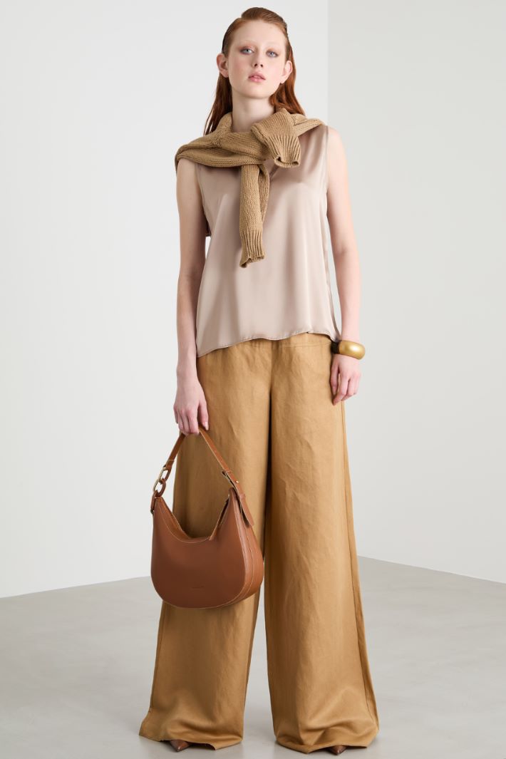 Twill palazzo trousers Intrend