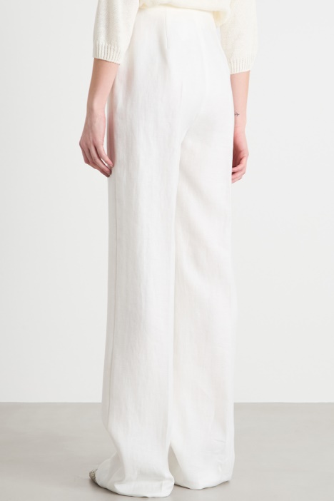 Pantalón recto de twill