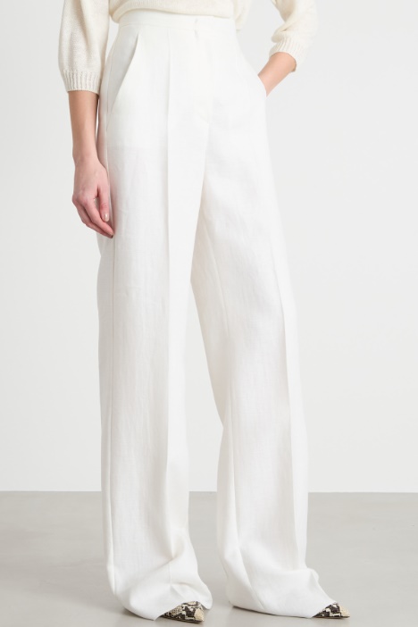 Pantalón recto de twill