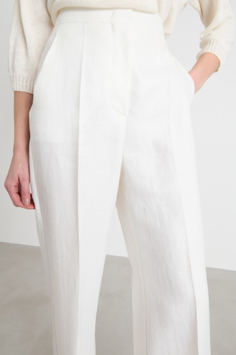 Pantalón recto de twill