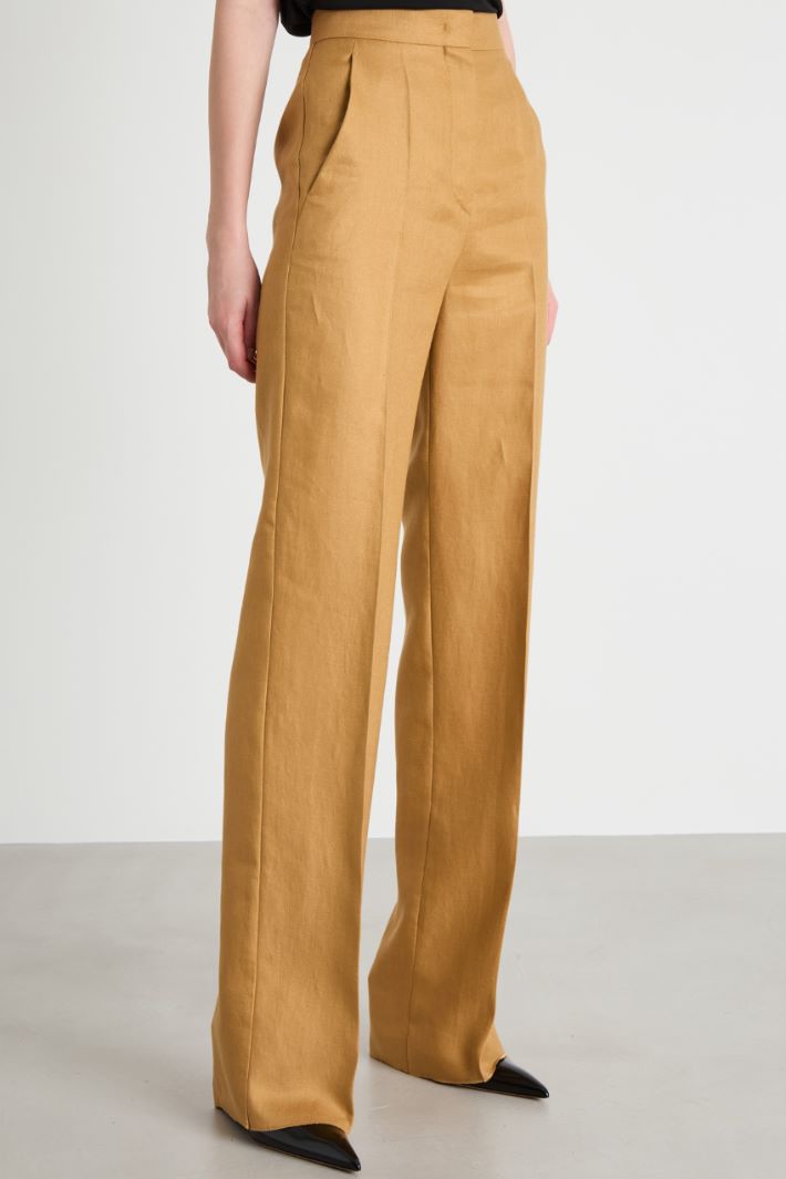 Straight-leg linen trousers Intrend - 2