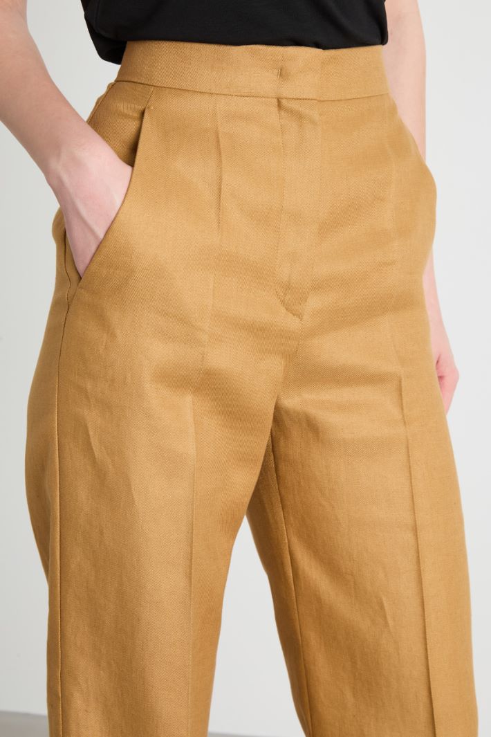 Straight-leg linen trousers Intrend - 3