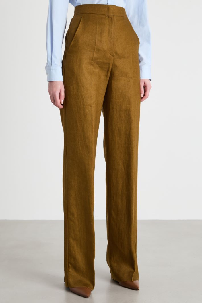 Straight-leg linen trousers Intrend - 2