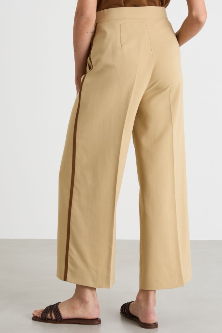 Flared double twill trousers Intrend - 4