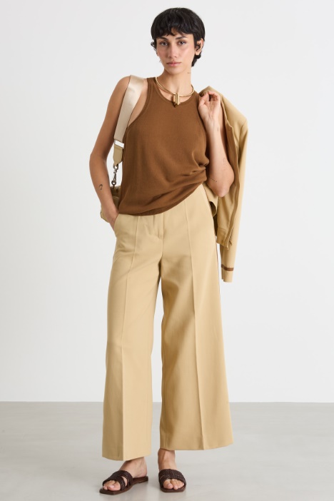 Flared double twill trousers Intrend