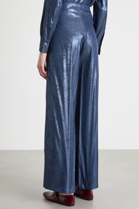 Pantalone in tessuto laminato