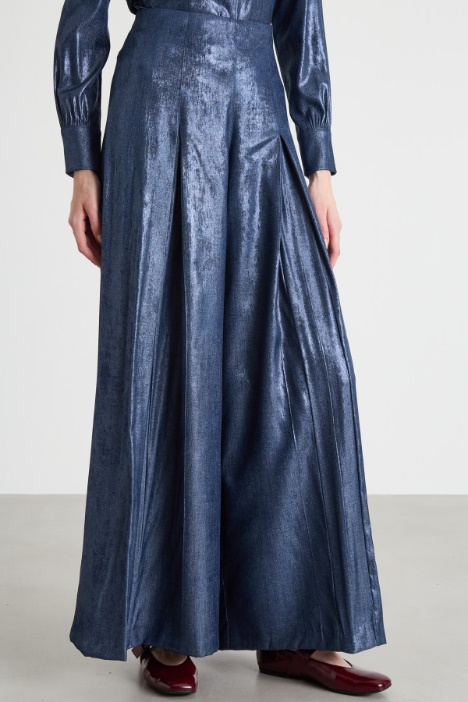 Pantalone in tessuto laminato