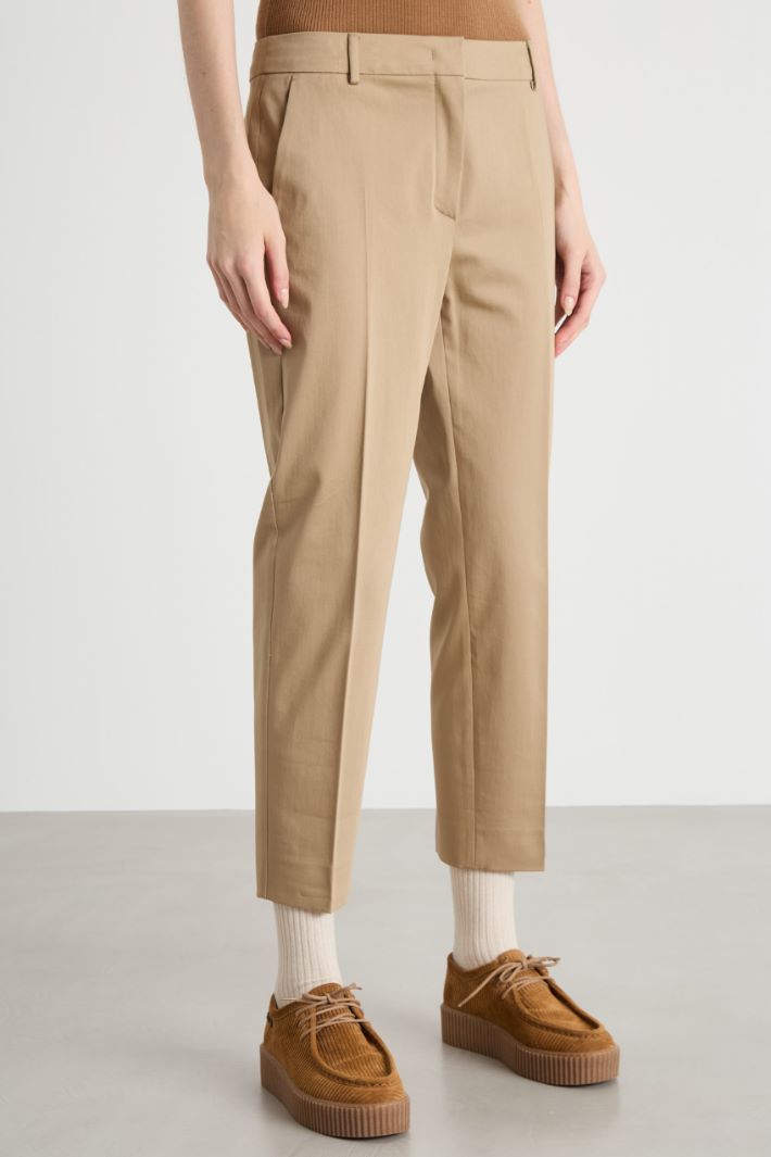 Pantalone crop in raso stretch Intrend - 2