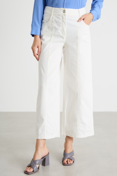 Pantalone crop con tasche