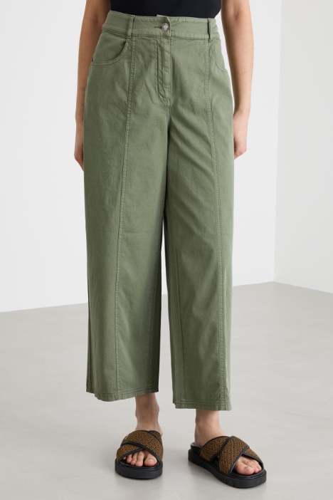 Pantalone crop con tasche