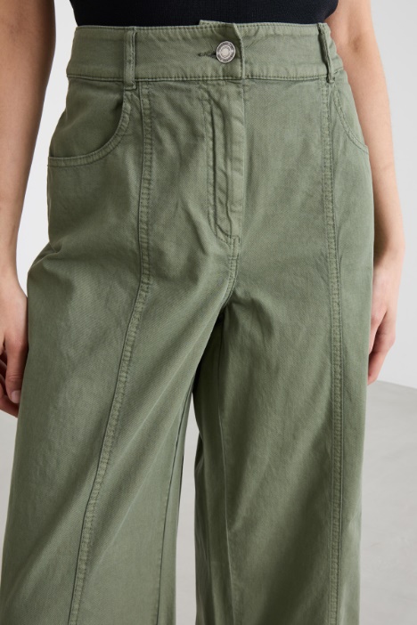 Pantalone crop con tasche